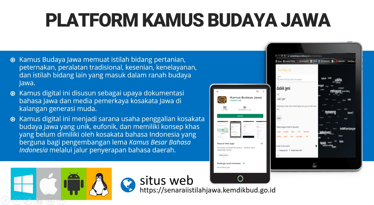 Balai Bahasa Provinsi Jawa Tengah Ciptakan Aplikasi Digital “Kamus Budaya Jawa”
